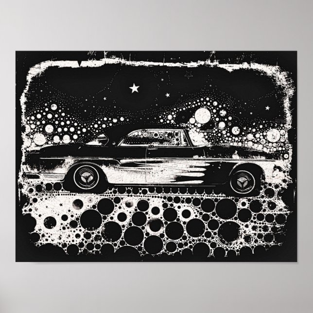 Póster Poster clásico negro y blanco inmolado (Frente)