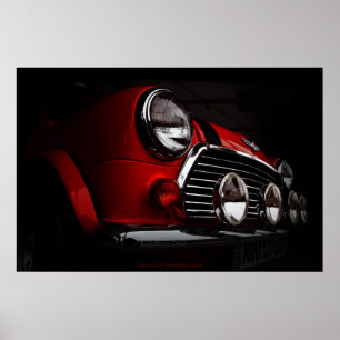 Póster Poster Classic Mini con luces de marcha