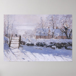 Póster Poster Claude Monet, Las Tierras De Aves De Invier