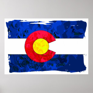 PÓSTER POSTER COLORADO FLAG