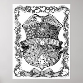 Póster Poster colorante "En la línea del deber"