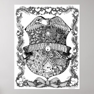 Póster Poster colorante "En la línea del deber"