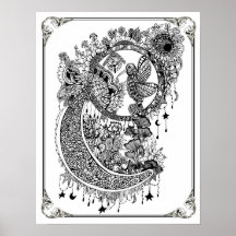 Poster colorante "Néctar de colibrí de la señora D