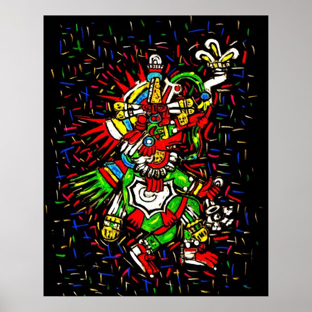 Póster Poster colorido de Kukulcán (Frente)