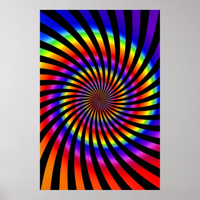 Póster Poster: Colorido diseño espiral (Frente)