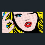 Póster Poster - Comic Girl O-K Pop Art<br><div class="desc">You have the choice to frame this & any of the posters I have.</div>