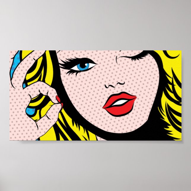 Póster Poster - Comic Girl O-K Pop Art (Frente)