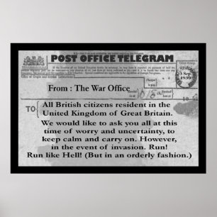 Póster Poster - Comic Telegram de 18" x 12"