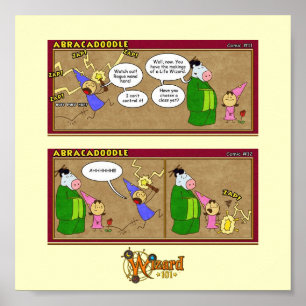Póster Poster cómico de Wizard101 Abracadoodle