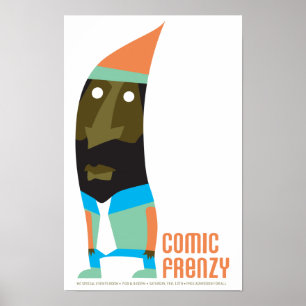 Póster Poster cómico del gnomo del frenesí