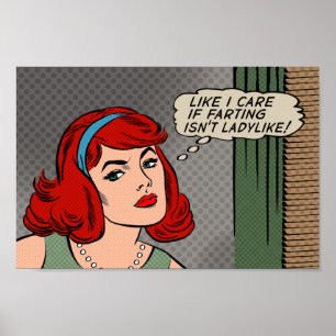 Póster poster "Como si me importara si Farting no fuera L