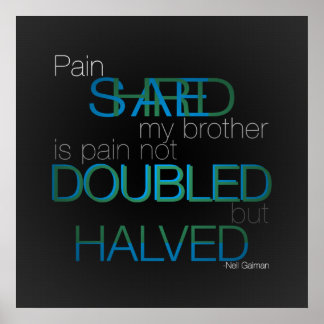 Póster Poster compartido de dolor