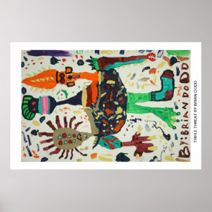Póster Poster con amenaza triple