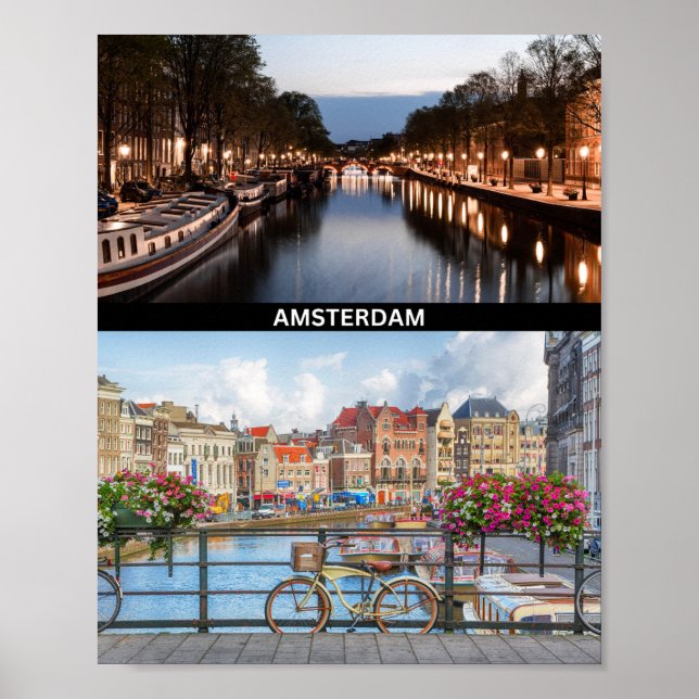 Póster Poster con Ámsterdam (Frente)