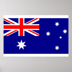 Póster Poster con bandera de Australia