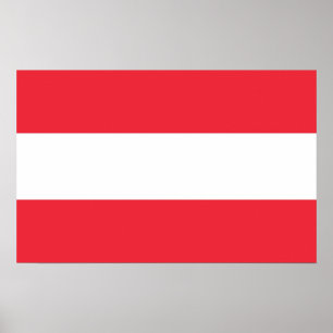 Póster Poster con bandera de Austria