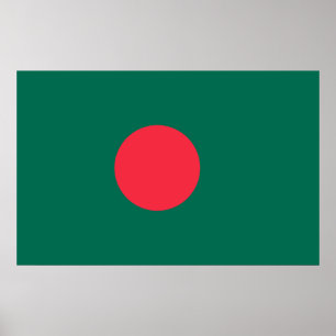 Póster Poster con bandera de Bangladesh