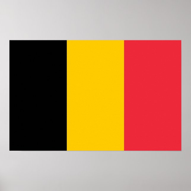 Póster Poster con bandera de Bélgica (Frente)