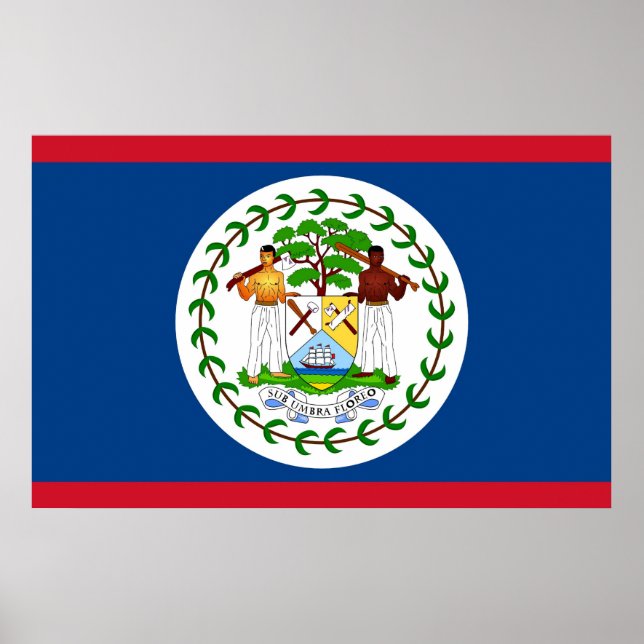 Póster Poster con bandera de Belice (Frente)
