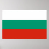 Poster con bandera de Bulgaria