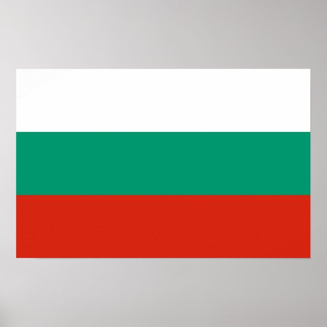 Póster Poster con bandera de Bulgaria (Frente)