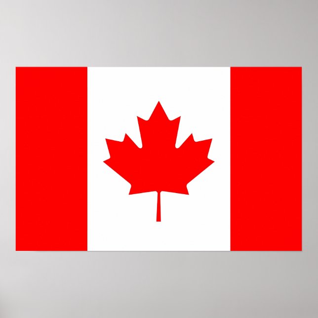 Póster Poster con bandera de Canadá (Frente)