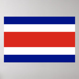 Póster Poster con bandera de Costa Rica