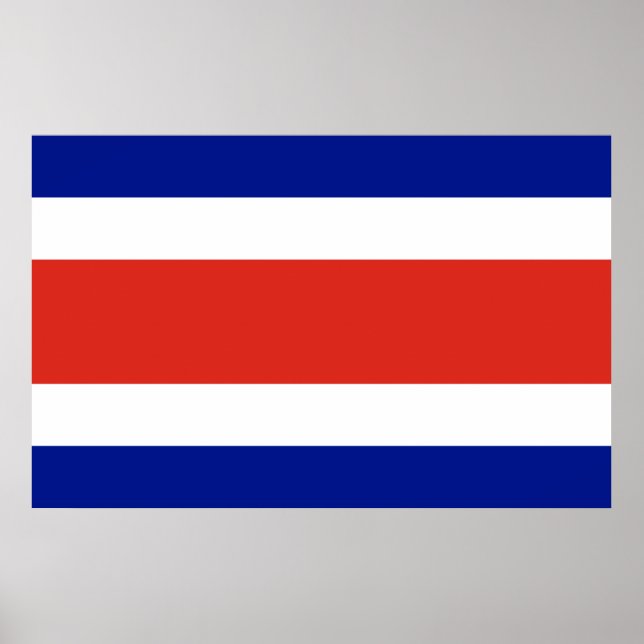 Póster Poster con bandera de Costa Rica (Frente)