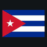 Póster Poster con bandera de Cuba<br><div class="desc">Hermoso gran poster con bandera de Cuba. Este producto es su personalizable.</div>