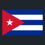 Póster Poster con bandera de Cuba<br><div class="desc">Hermoso gran poster con bandera de Cuba. Este producto es su personalizable.</div>
