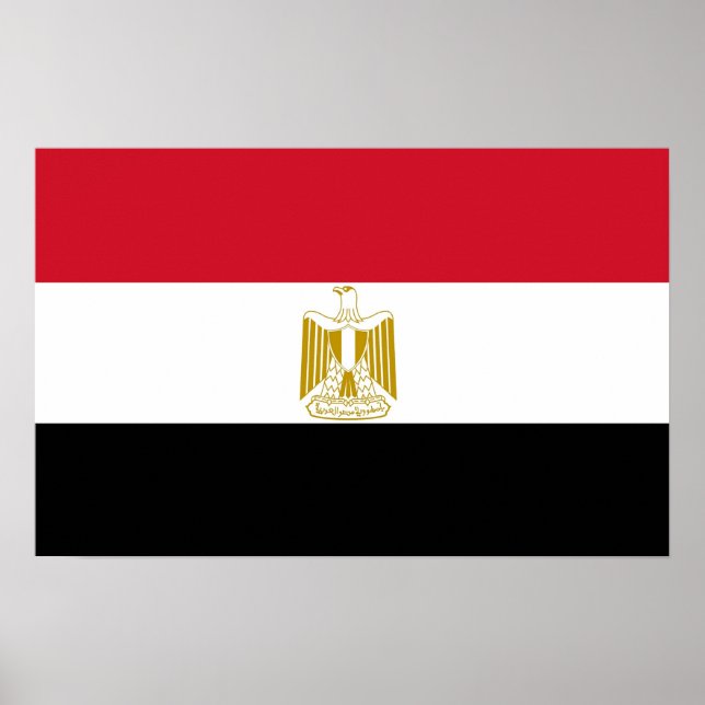 Póster Poster con bandera de Egipto (Frente)