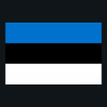 Póster Poster con bandera de Estonia<br><div class="desc">¡Traiga un fuerte toque de orgullo nacional a su espacio con este poster patriótico que cuenta con la vibrante bandera de Estonia! Diseñado para hacer una declaración, este llamativo poster muestra bellamente las icónicas franjas azul, negro y blanco de la bandera estonia. Ya sea que la cuelgue en un dormitorio,...</div>