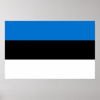 Poster con bandera de Estonia