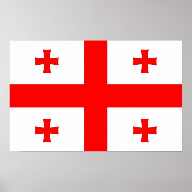 Póster Poster con bandera de Georgia (Frente)