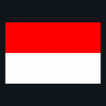 Póster Poster con bandera de Indonesia<br><div class="desc">Celebren el orgullo nacional con este audaz y elegante poster que presenta la bandera de Indonesia, un tributo atemporal a los colores rojo y blanco que simbolizan la valentía y la pureza. Este poster, impreso de forma profesional, muestra el diseño sencillo pero potente de la bandera indonesia, con su brillante...</div>