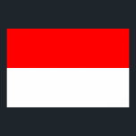Póster Poster con bandera de Indonesia<br><div class="desc">Celebren el orgullo nacional con este audaz y elegante poster que presenta la bandera de Indonesia, un tributo atemporal a los colores rojo y blanco que simbolizan la valentía y la pureza. Este poster, impreso de forma profesional, muestra el diseño sencillo pero potente de la bandera indonesia, con su brillante...</div>