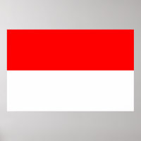 Poster con bandera de Indonesia