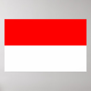 Póster Poster con bandera de Indonesia