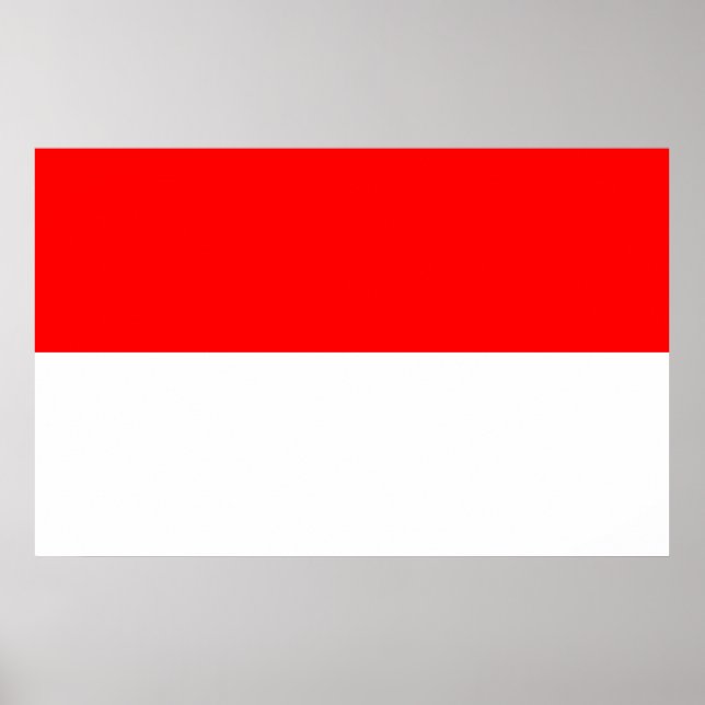 Póster Poster con bandera de Indonesia (Frente)