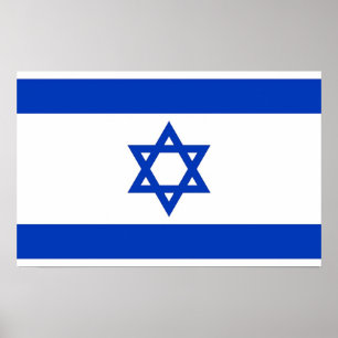 Póster Poster con bandera de Israel