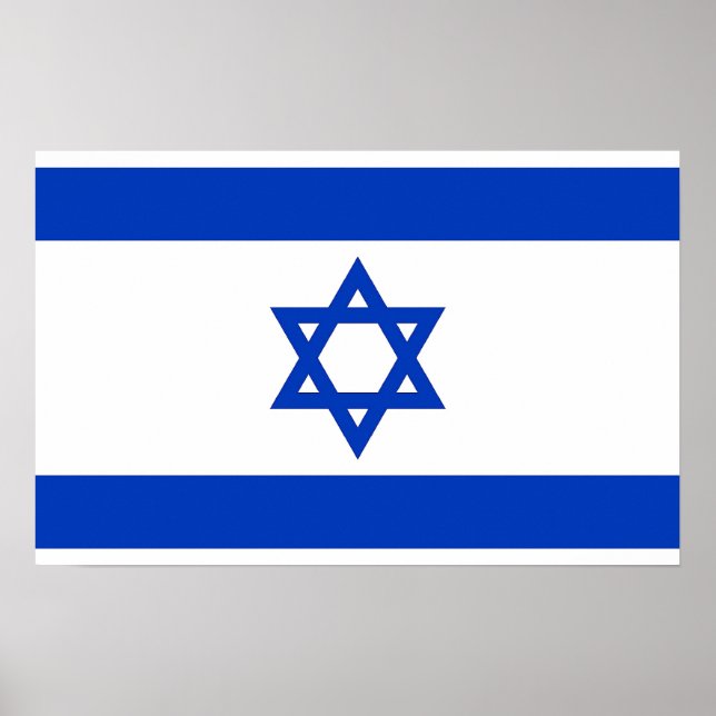 Póster Poster con bandera de Israel (Frente)