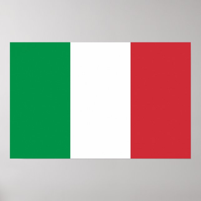 Póster Poster con bandera de Italia (Frente)