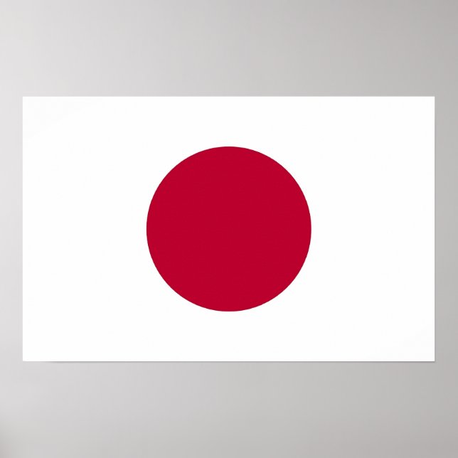 Póster Poster con bandera de Japón (Frente)