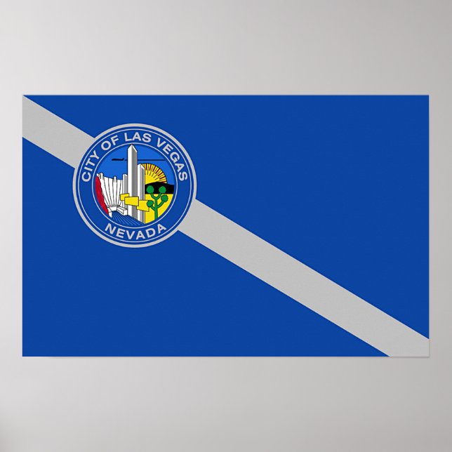Póster Poster con bandera de Las Vegas, Nevada, Estados U (Frente)