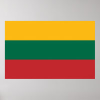 Poster con bandera de Lituania