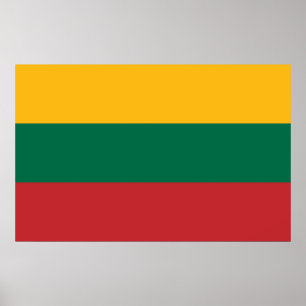Póster Poster con bandera de Lituania