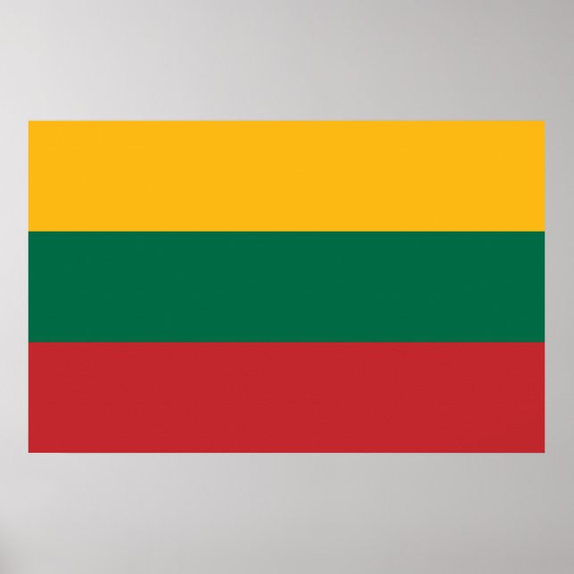 Póster Poster con bandera de Lituania (Frente)