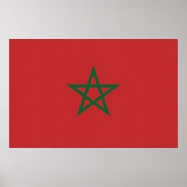 Póster Poster con bandera de Marruecos