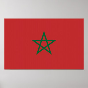 Póster Poster con bandera de Marruecos