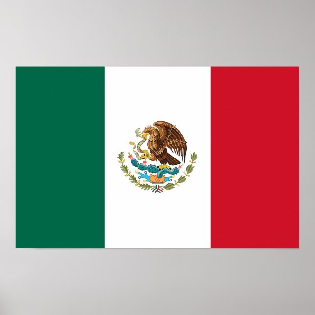 Póster Poster con bandera de México (Frente)